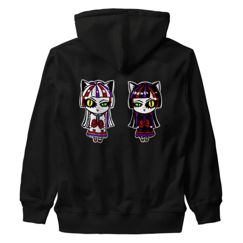 シロちゃんクロちゃん Heavyweight Zip Hoodie