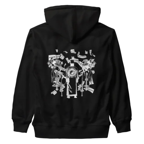 【白基調】道士降臨 Heavyweight Zip Hoodie