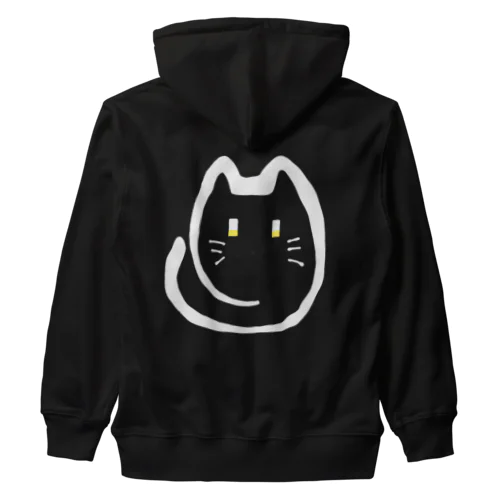 ゆる線三色にゃんこと白にゃんこ Heavyweight Zip Hoodie