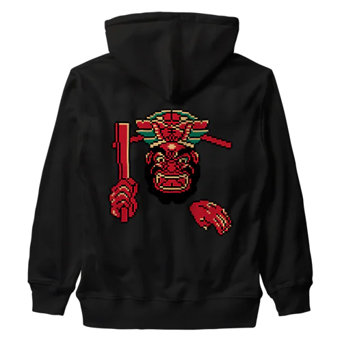 閻魔大王のドット絵　喝！ Heavyweight Zip Hoodie