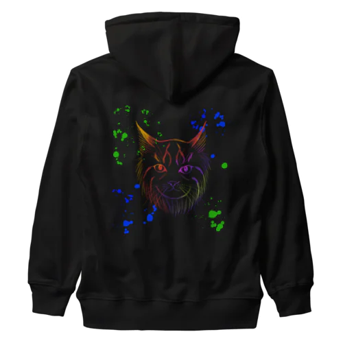 ロックな猫のボブ Heavyweight Zip Hoodie