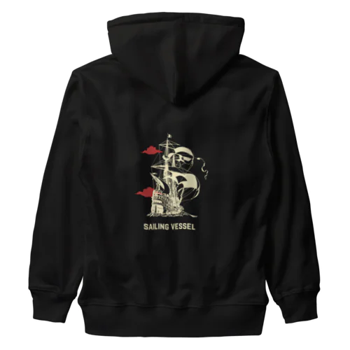 天空に航海する帆船 Heavyweight Zip Hoodie