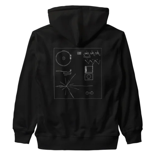 ボイジャーのゴールデンレコード Heavyweight Zip Hoodie