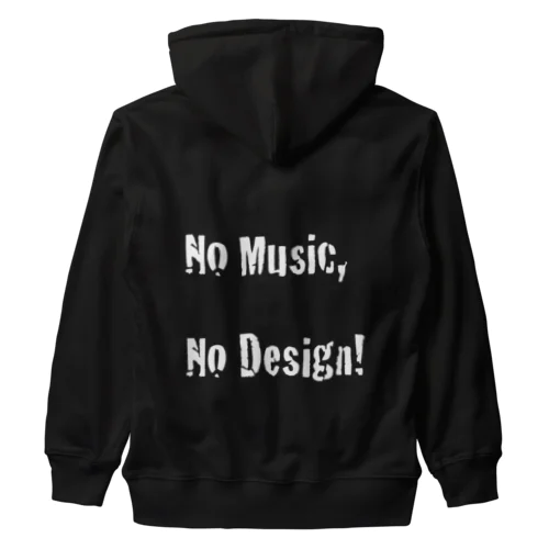 No Music, No Design! ヘビーウェイトジップパーカー