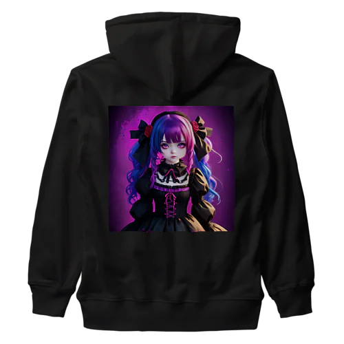 Gothic Lolita girl Heavyweight Zip Hoodie