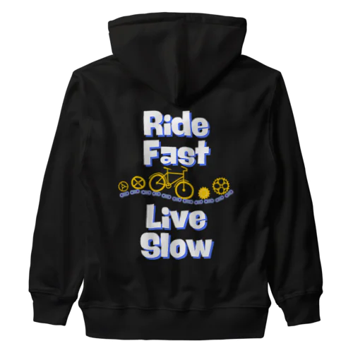 Ride Fast Live Slow ヘビーウェイトジップパーカー