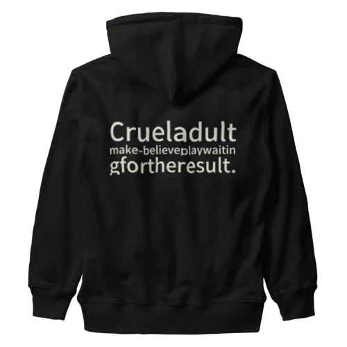 Cruel adult make-believe play waiting for the result. Heavyweight Zip Hoodie