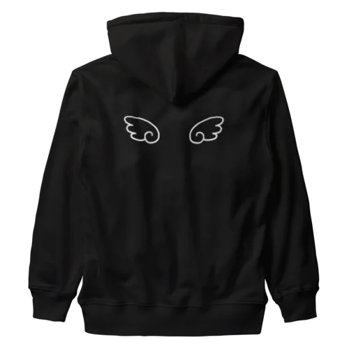 天使の羽（ホワイト） Heavyweight Zip Hoodie