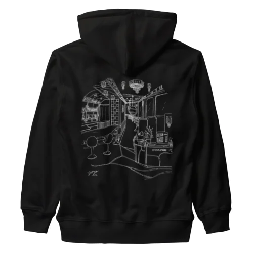 レトロ純喫茶　白 Heavyweight Zip Hoodie