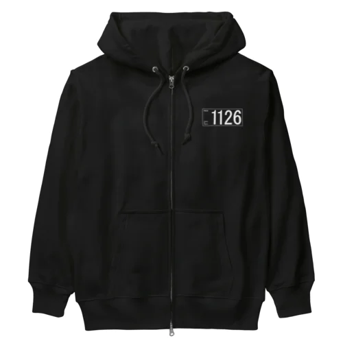 1126（ホワイト） Heavyweight Zip Hoodie