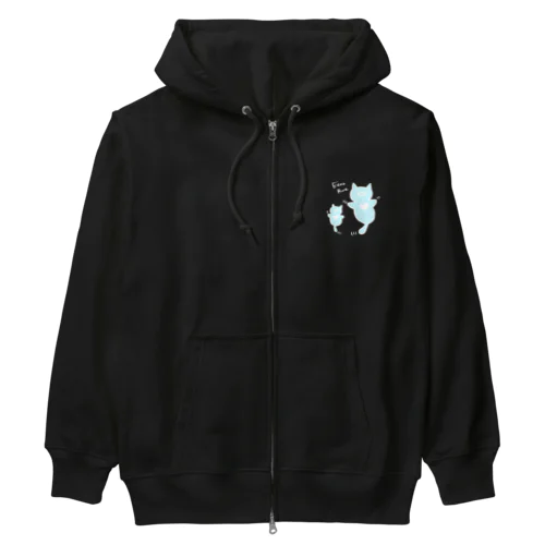 クリオネコちゃん2匹 Heavyweight Zip Hoodie