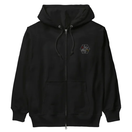 6白 Heavyweight Zip Hoodie