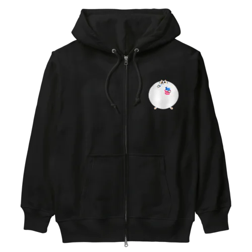 お魚ムシャムシャねこ Heavyweight Zip Hoodie