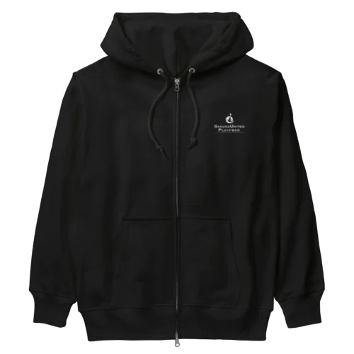 SUPアイコン＋文字(シルバー)黒生地推奨 Heavyweight Zip Hoodie