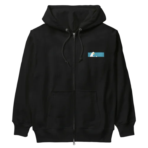 はみ出るアヒル「四角いまど」 Heavyweight Zip Hoodie