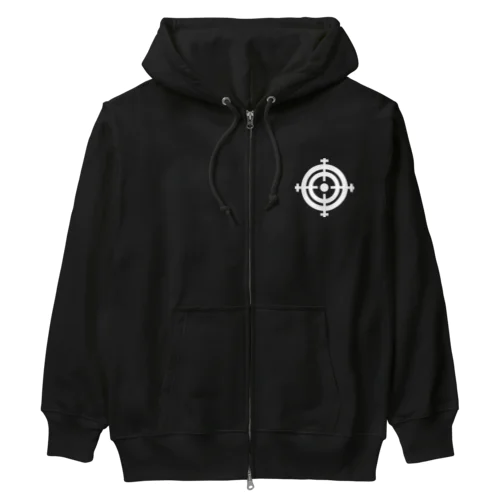 ターゲットマーク ホワイト Heavyweight Zip Hoodie