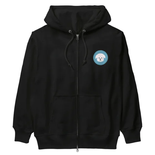 まがおないぬ　丸デザイン Heavyweight Zip Hoodie