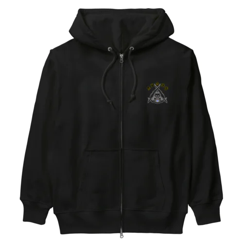 黒豆念珠會 Heavyweight Zip Hoodie