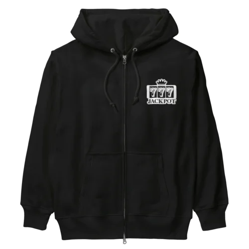 ジャックポット スリーセヴン ホワイト Heavyweight Zip Hoodie