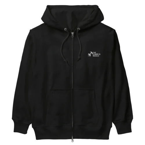 THE POWER IS MUSCLE Heavyweight Zip Hoodie