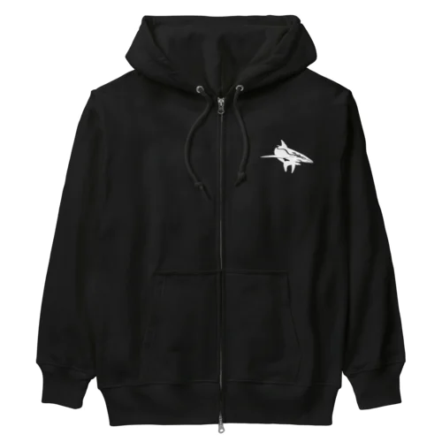 racing shark_No.002_WH Heavyweight Zip Hoodie