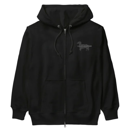 ラブレター　ミニチュアダックスW Heavyweight Zip Hoodie