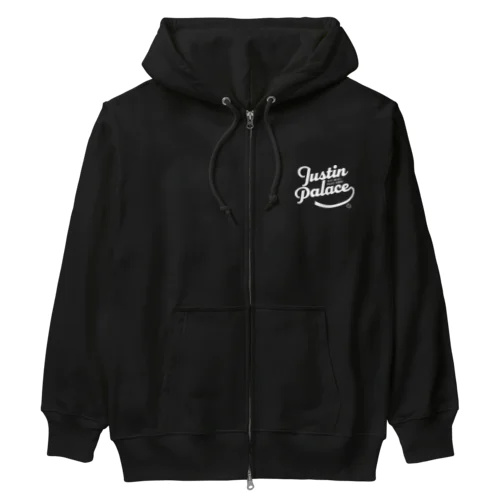 ジャスティンパレス（タイポグラフィWHITE） Heavyweight Zip Hoodie