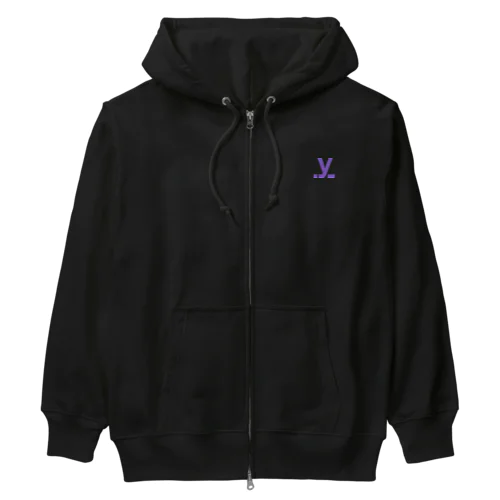 __yuuadb__ Logo Mark (Purple) Heavyweight Zip Hoodie