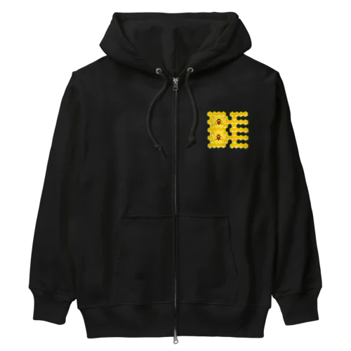 ハニカム構造(BEE） Heavyweight Zip Hoodie