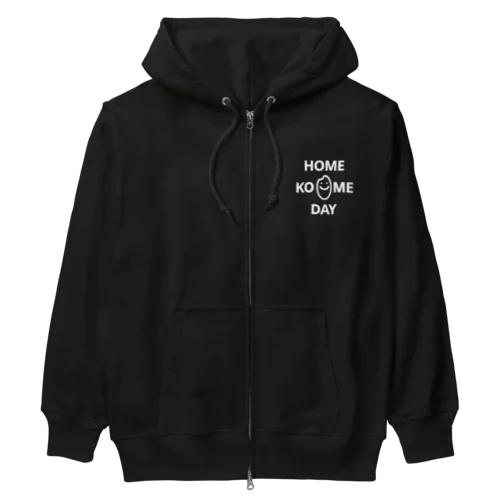 ホーム・コメ・デイ(ホワイト) Heavyweight Zip Hoodie