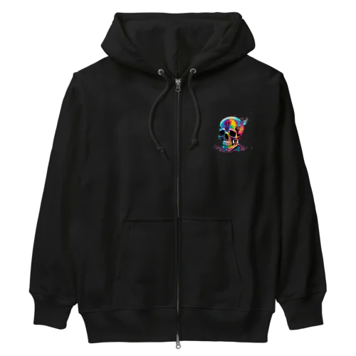 幻想的なドクロ Heavyweight Zip Hoodie