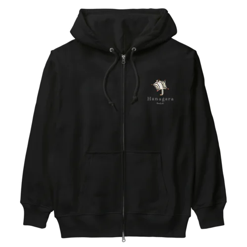 モモンガと花柄アニマルカフェのロゴ入り。 Heavyweight Zip Hoodie