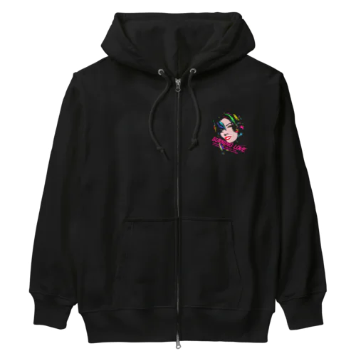 BURNING LOVE Heavyweight Zip Hoodie