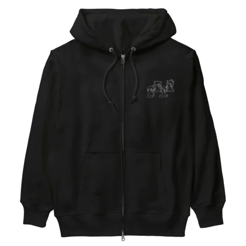 絵の具のkuroさんと愉快な仲間たち Heavyweight Zip Hoodie