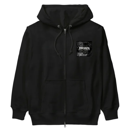 BRAIN ART RECORDS 2023 A/W WEB SHOP limited Product Heavyweight Zip Hoodie