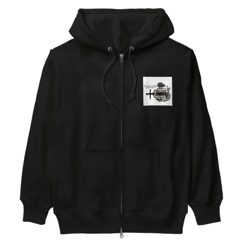 香水瓶と猫 Heavyweight Zip Hoodie