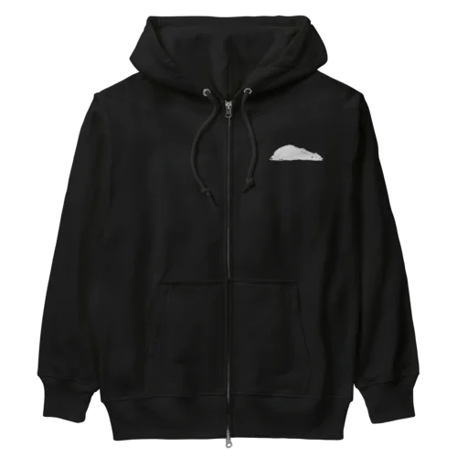 【ﾌﾛﾝﾄﾌﾟﾘﾝﾄ】とけたように ねむる しろくま Heavyweight Zip Hoodie