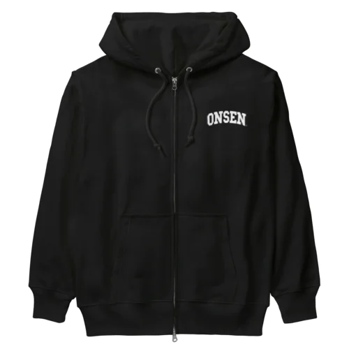 温泉大学（ホワイト） Heavyweight Zip Hoodie