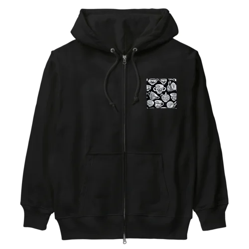 花の詩カップ(The Flower Poetry Cup) Heavyweight Zip Hoodie