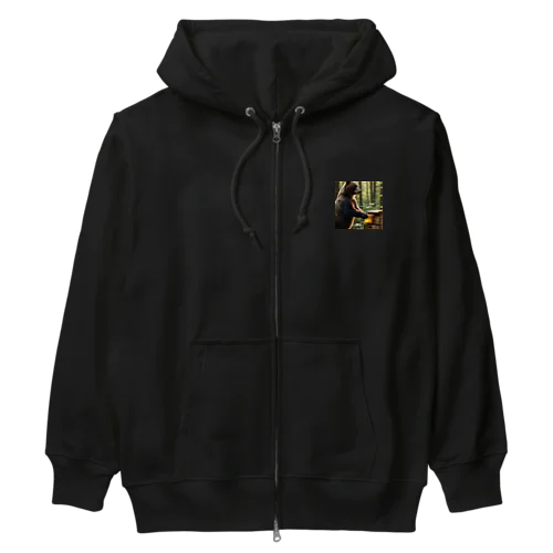 養蜂クマ Heavyweight Zip Hoodie