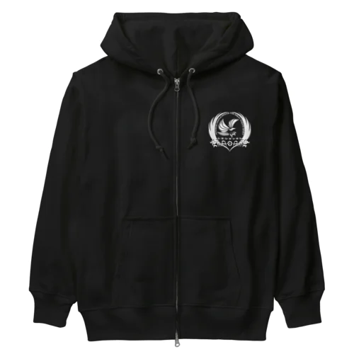 レキシヲシキレ・白ロゴ Heavyweight Zip Hoodie