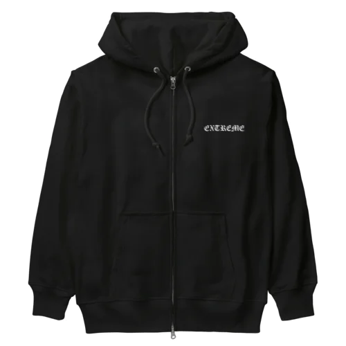 EXTREME 白文字 Heavyweight Zip Hoodie