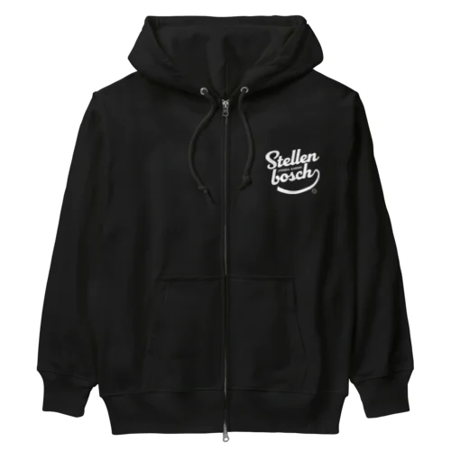 ステレンボッシュ（タイポグラフィWHITE） Heavyweight Zip Hoodie