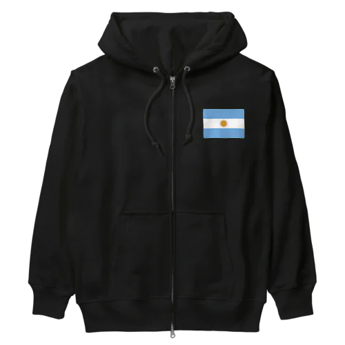 アルゼンチンの国旗 Heavyweight Zip Hoodie