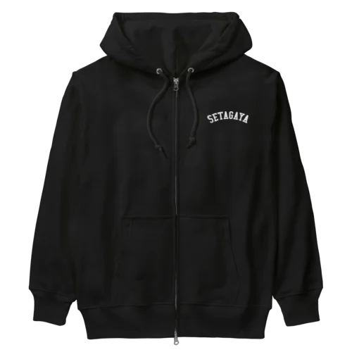 世田谷グッズ　ホワイトロゴ（setagaya item) Heavyweight Zip Hoodie