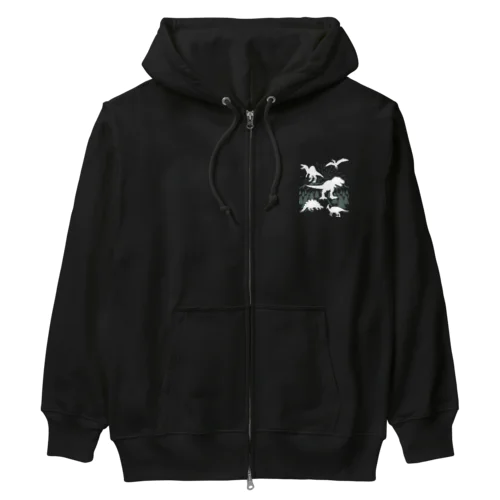 恐竜の世界 Heavyweight Zip Hoodie