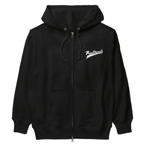 Railroadsロゴタイプ　しろ Heavyweight Zip Hoodie