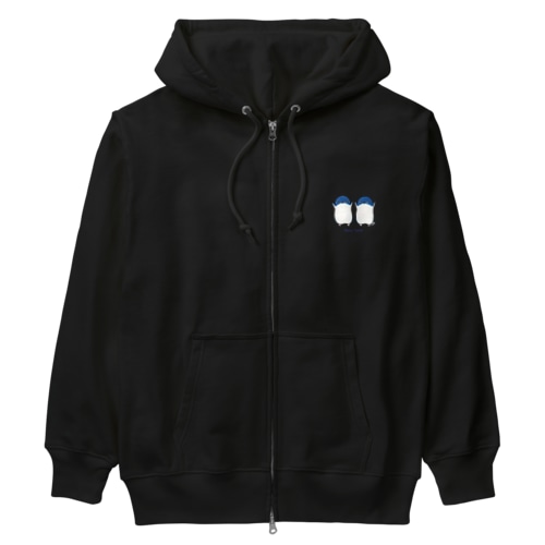 ふたごのフェアリーペンギン(ロゴあり) Heavyweight Zip Hoodie