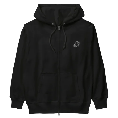 ワニ（白） Heavyweight Zip Hoodie