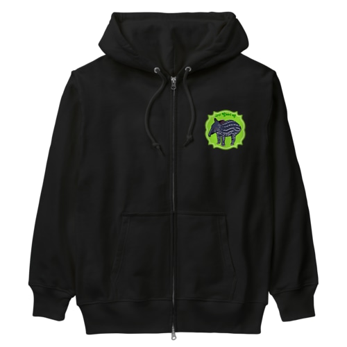 マレーバクの子供　ハングルデザイン Heavyweight Zip Hoodie